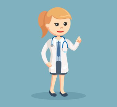 kadın doktor illüstrasyon tasarımı