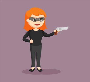 kadın hırsız tabanca ile