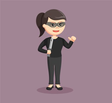 kadın hırsız bıçakla