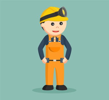 madenci renk illüstrasyon tasarımı