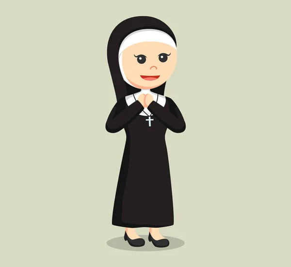 Nun biddende afbeelding ontwerp — Stockvector