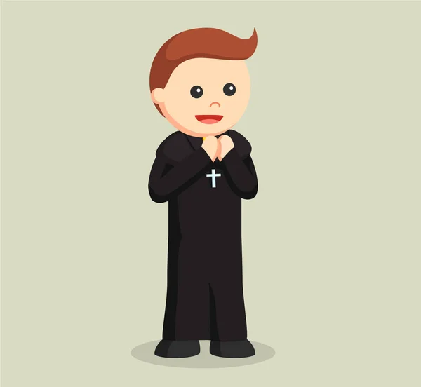 Priest praying illustration design — Stock Vector