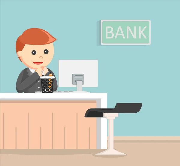 Bank teller afbeelding ontwerp — Stockvector