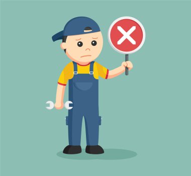 mekanik çapraz işareti ile göstermek başarısız onarım