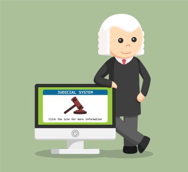 pc monitörü olarak yargı sistemi yargıç