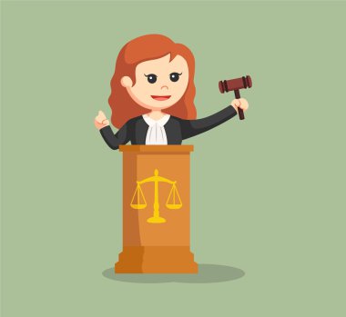 podyum ile kadın yargıç