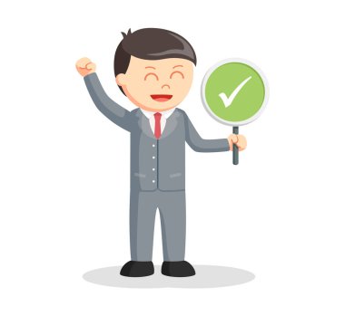 Denetim listesi işareti ile erkek avukat