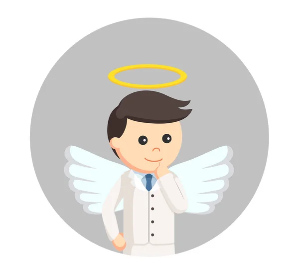 サークルの背景に天使実業家 — ストックベクタ