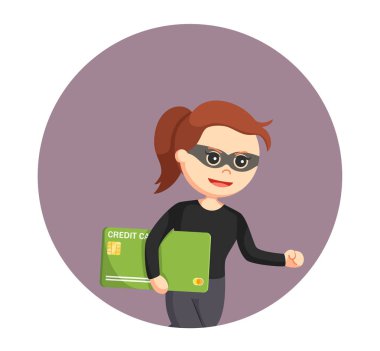 kredi kartı daire arka planda çalan kadın hırsız