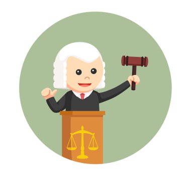 podyum daire arka planda ile yargıç