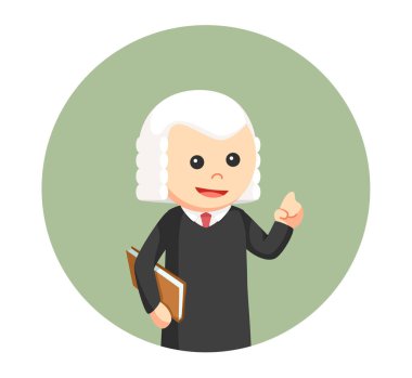 Daire arka planda kitap yargıç