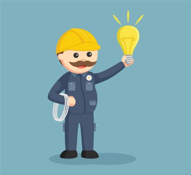 kablolar ve ampul ile yağ elektrikçi