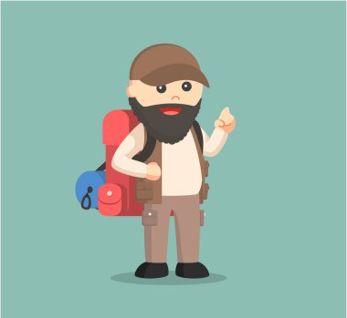 şişman uzun yürüyüşe çıkan kimse illüstrasyon tasarımı