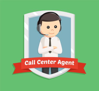 Çağrı Merkezi amblemi erkekte