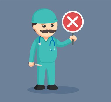 çapraz işareti ile yağ cerrah başarısız cerrahi gösterir