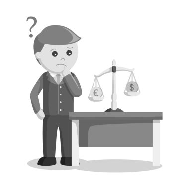 siyah-beyaz işadamı dolar ve euro karşılaştırmaile karıştı