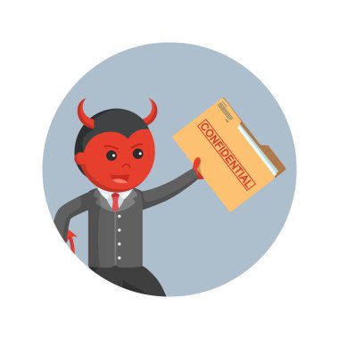 Şeytan iş adamı gizli dosya daire arka planda çalmak