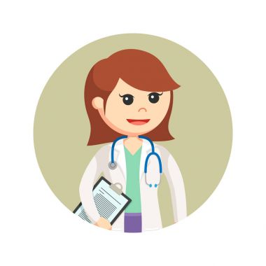 kadın doktor Pano daire arka planda tutan