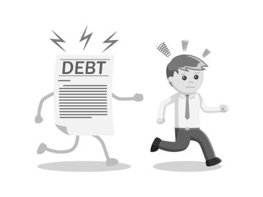 siyah ve beyaz işadamı borç siyah beyaz tarzını uzak çalıştırmak