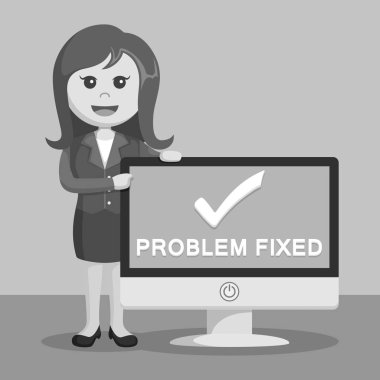 monitör siyah beyaz tarzı ile sorun siyah beyaz işkadını sabit