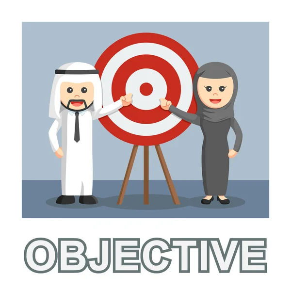 Arabische Business Objectieve Foto Tekststijl — Stockvector