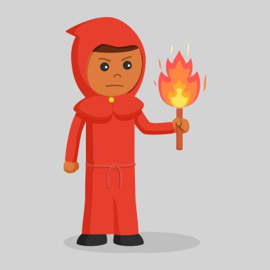 meşale ile Afrika kırmızı keşiş