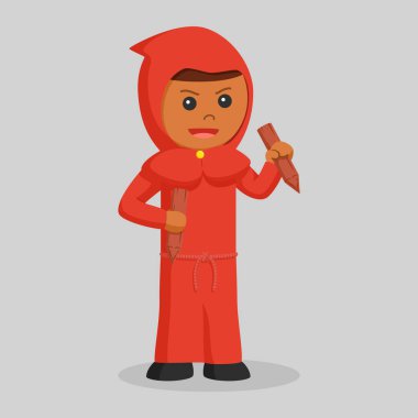 kazıklar ile Afrika kırmızı keşiş