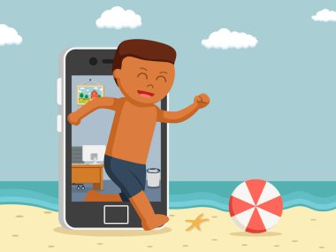 Afrika gidiş tatil yalak smartphone