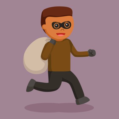 Afrika hırsız çuval ile çalışan