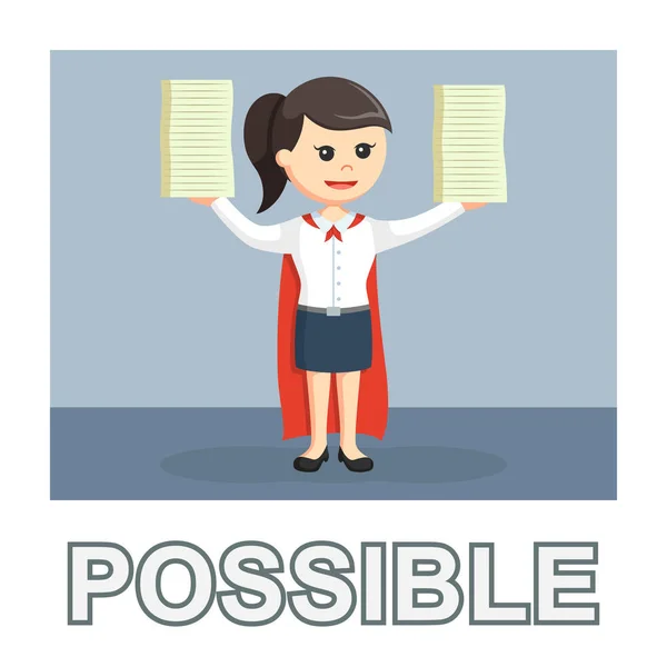 Businesswoman Possible Photo Text Style — Stock Vector