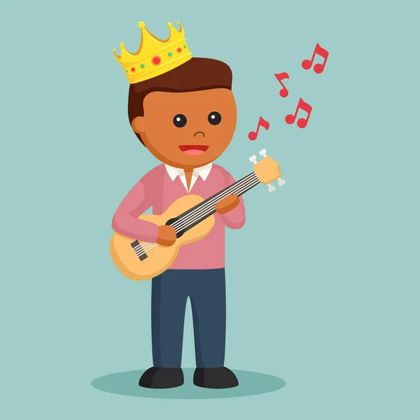 Αφρικανική Πρίγκιπας Μοντέρνο Τραγούδι Κιθάρα — Διανυσματικό Αρχείο