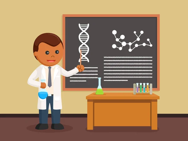 Ensino Cientistas Africanos Sala Aula —  Vetores de Stock