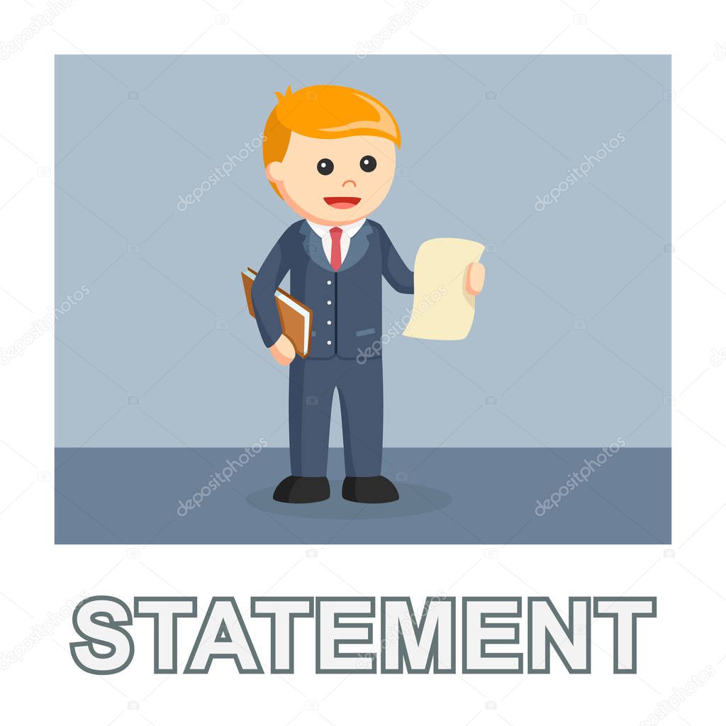 businessman statement photo text style