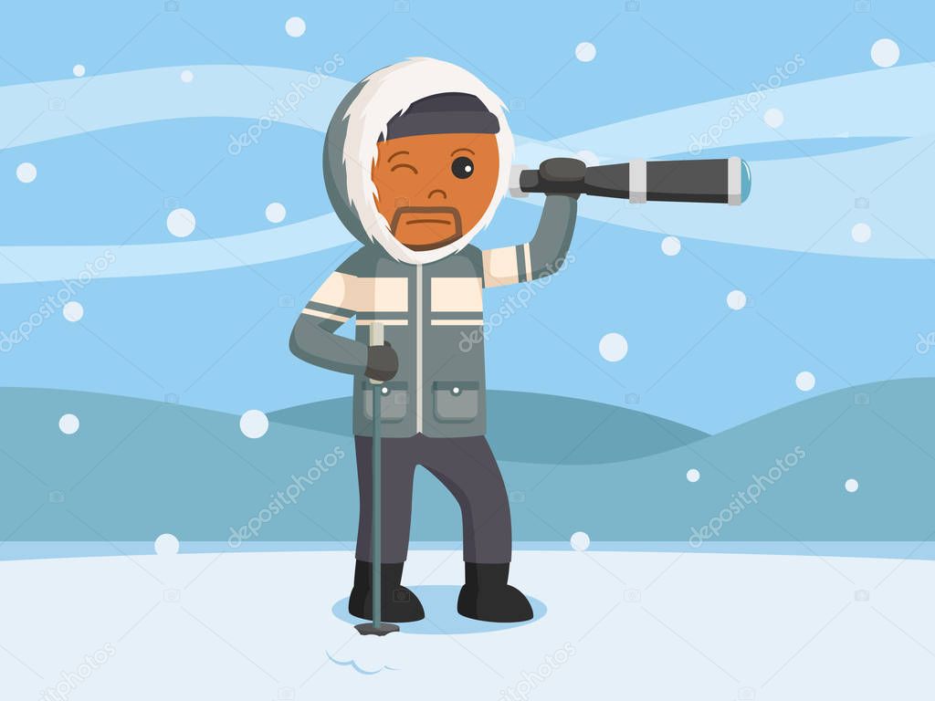 african polar explorer use telescope