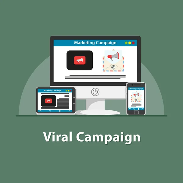 Seo Viral Marketing Kampania — Wektor stockowy