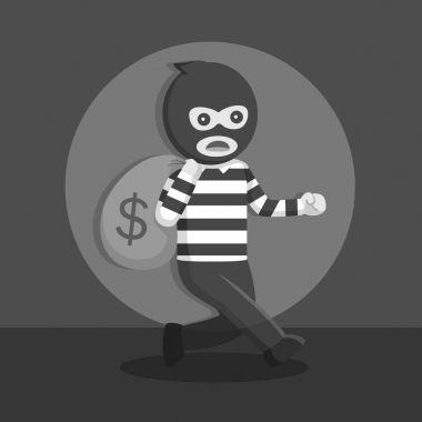 hırsız eylem siyah beyaz tarzda yakaladı