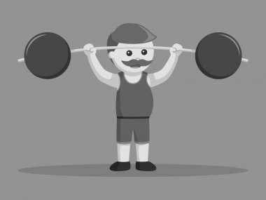 retro atlet karakeçi siyah beyaz stili kaldırma