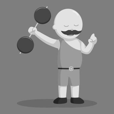 retro atlet karakeçi tek elle yazılmış tarzı ile kaldırma