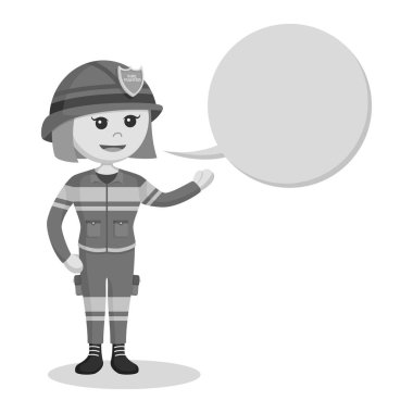 kadın siyah beyaz belirtme çizgisi stili ile ateş