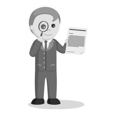 erkek avukat yasal belge siyah beyaz Büyüteç tarzı ile seyir