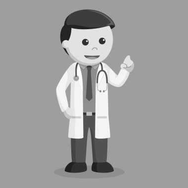 kadın doktor Smartphone siyah beyaz stil holding