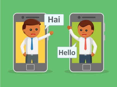 Smartphone--dan arama Afrika iş adam video