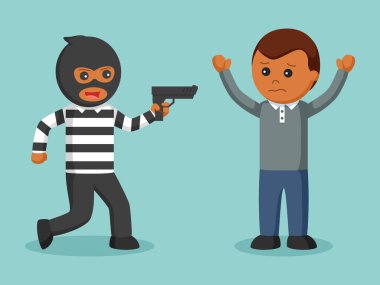 Afrika hırsız işaret makinalıda birini