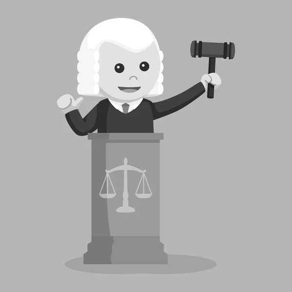 Yargıç Hukuk Kitabı Siyah Beyaz Stil Okuma — Stok Vektör