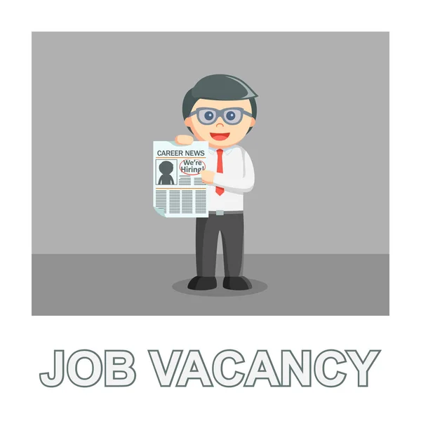 Hombre Negocios Trabajo Vacante Foto Texto Estilo — Vector de stock