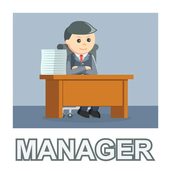 Üzletember Manager Photo Szövegstílus — Stock Vector