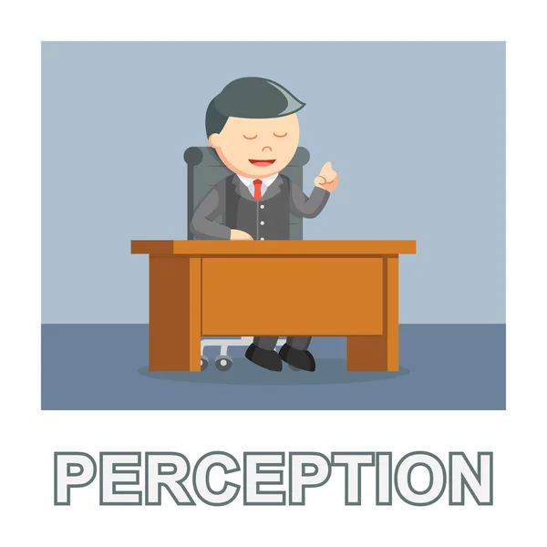 Affärsman Perception Foto Textstil — Stock vektor