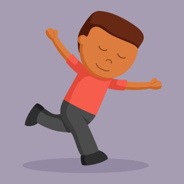 dans Afrika küçük çocuk taklit balerin