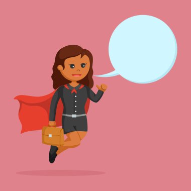 belirtme çizgisi ile Afrika süper office kız