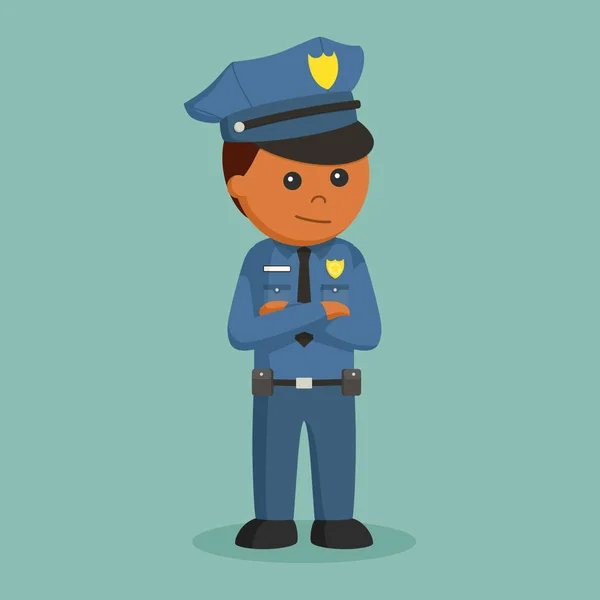 Policía Africana Pie — Vector de stock